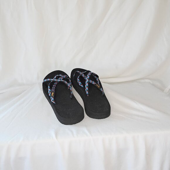 TEVA Women's Olowahu Sandal Slip-On Retro Geometric Multi Colored Size 7 - Picture 4 of 14